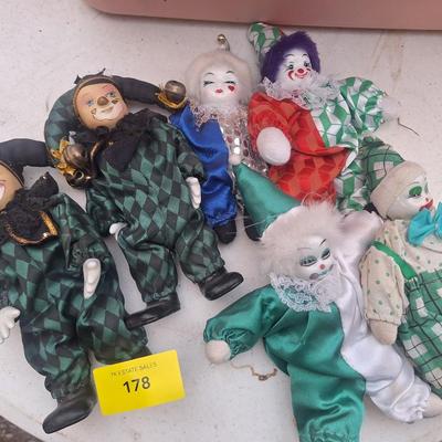Sale Photo Thumbnail #325: Porcelain clown dolls