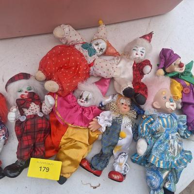 Sale Photo Thumbnail #326: Porcelain clown dolls
