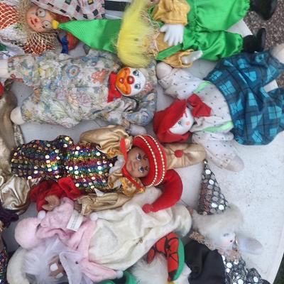 Sale Photo Thumbnail #328: Porcelain clown dolls