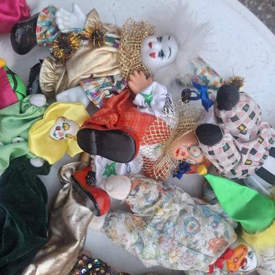 Sale Photo Thumbnail #329: Porcelain clown dolls