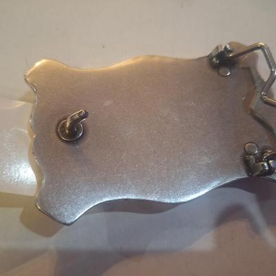 Sale Photo Thumbnail #402: Belt buckle with longhorn design