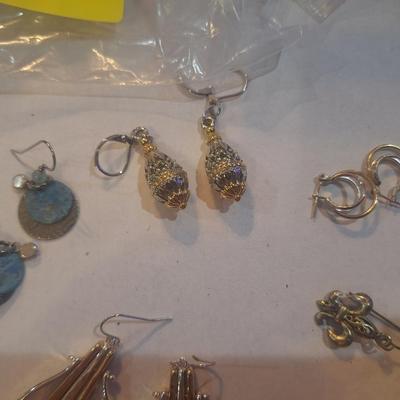 Sale Photo Thumbnail #419: one pair is marked sterling, others are not