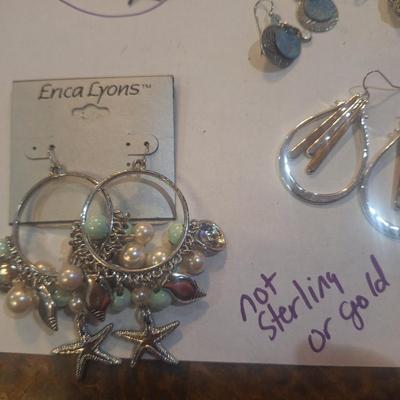 Sale Photo Thumbnail #417: one pair is marked sterling, others are not