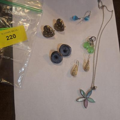 Sale Photo Thumbnail #448: Earrings and necklace