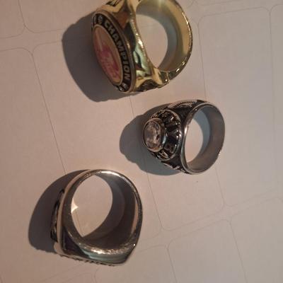 Sale Photo Thumbnail #474: Costume rings size 10.  See photos.