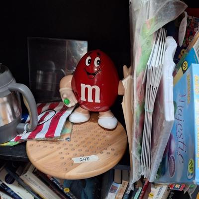 Sale Photo Thumbnail #501: various paper goods, a bubba mug and the m&M guy