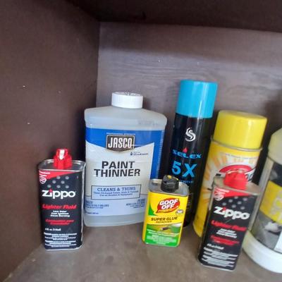 Lot of Garage Chemicals & Repair Products – Mixed Brands