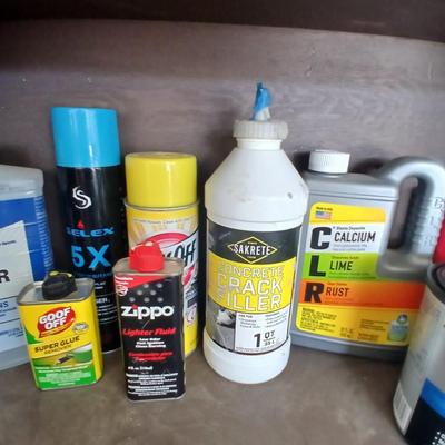 Lot of Garage Chemicals & Repair Products – Mixed Brands
