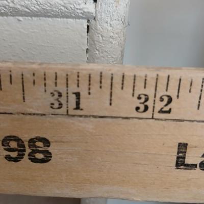 White painted wood bookshelf - perfect for garage storage!