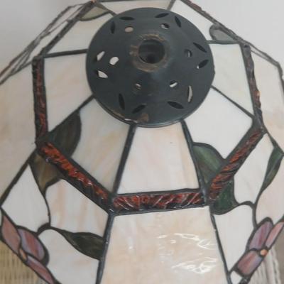 Stained Glass Lamp shade and Glass Decor Lot
