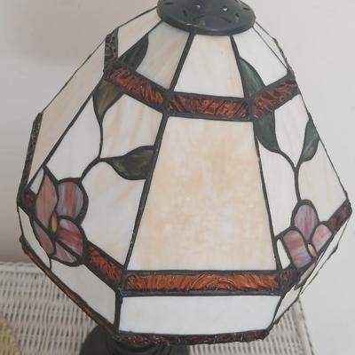 Stained Glass Lamp shade and Glass Decor Lot