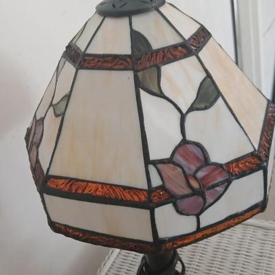 Stained Glass Lamp shade and Glass Decor Lot