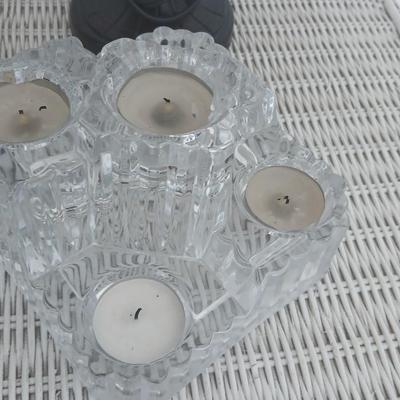 Stained Glass Lamp shade and Glass Decor Lot