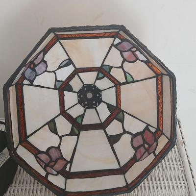 Stained Glass Lamp shade and Glass Decor Lot