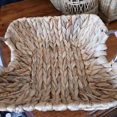 Wicker & Woven Basket Assortment – 3 Pieces