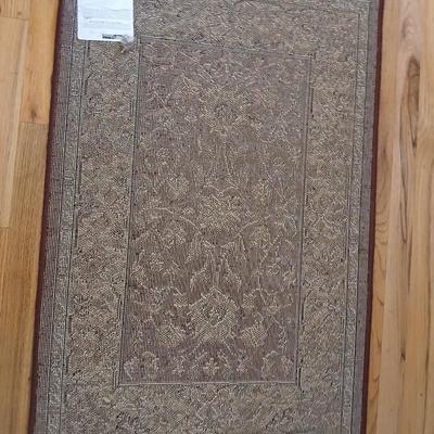 Set of 3 Matching Shaw Living Accent Rugs – Red & Beige Floral Pattern