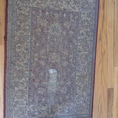 Set of 3 Matching Shaw Living Accent Rugs – Red & Beige Floral Pattern