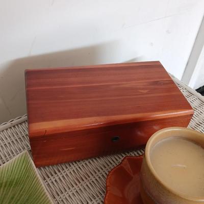 Cedar lane jewelry chest - Graduate gift from Larrabee's in Ft. Collins - three framed wall art - candles and more