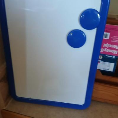 Office drawer - with Oak desk top organizer - white board, calculator, writing utensils, glue and more