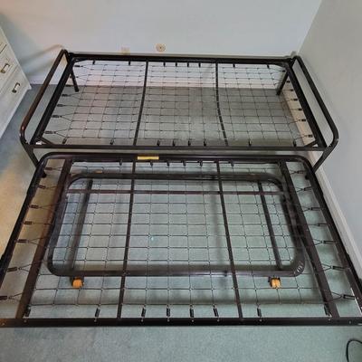 LOT 2B: Twin Bed Frame with Pullout Trundle Bed Frame Included
