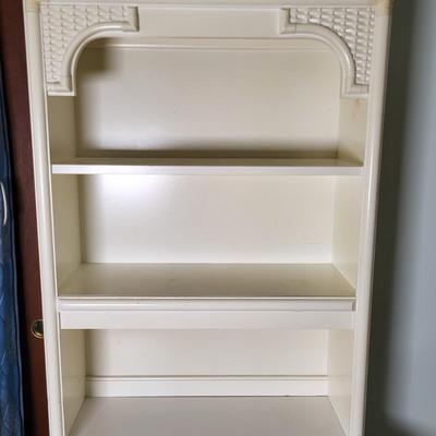 LOT 5B: Bassett Three Drawer Dresser with Top Shelving Unit