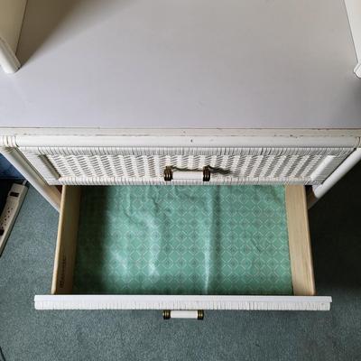 LOT 5B: Bassett Three Drawer Dresser with Top Shelving Unit