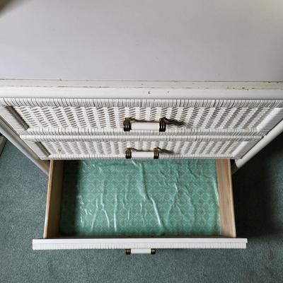 LOT 5B: Bassett Three Drawer Dresser with Top Shelving Unit