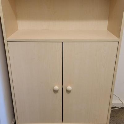 LOT 14H: Modern Wooden Storage Hutch and Cabinet