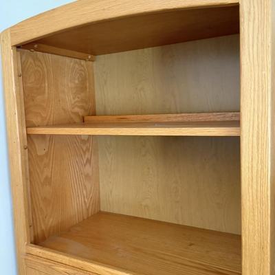 LOT 43F: Two Shelving Units w/ Storage - one w/ Drop Front Desk