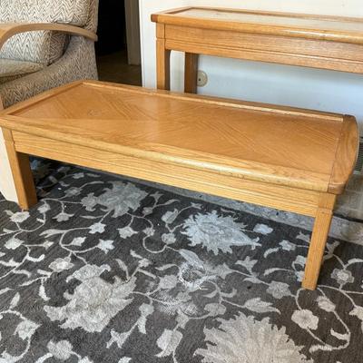 LOT 47F: Vintage Table Trio: Matching Coffee, Console & End Tables