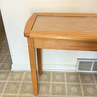 LOT 47F: Vintage Table Trio: Matching Coffee, Console & End Tables