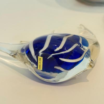 LOT 51F: Dansk International 1970s Mezza Filigrana Swirl Art Glass Bud Vase & Robert Held Art Glass Heart & Paperweight