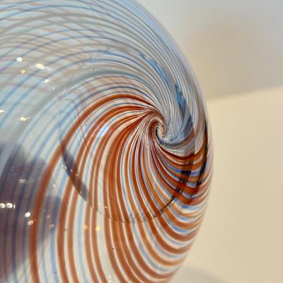 LOT 51F: Dansk International 1970s Mezza Filigrana Swirl Art Glass Bud Vase & Robert Held Art Glass Heart & Paperweight