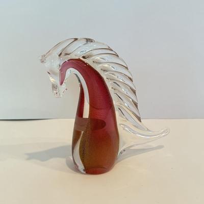 LOT 53F: Vintage Murano Art Glass Horse Sculpture