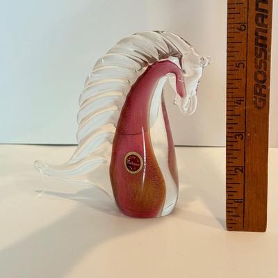 LOT 53F: Vintage Murano Art Glass Horse Sculpture