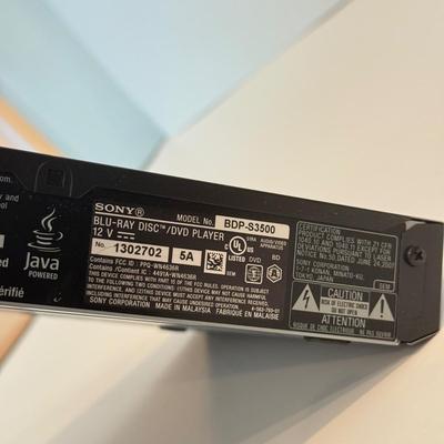 LOT 54F: Sony Blu-Ray Disc / DVD Player Model BDP-S3500