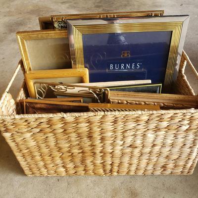 LOT 64G: Assorted Styles and Sizes of Frames; New and Vintage in Baskets