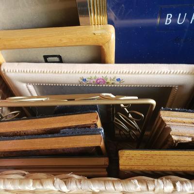 LOT 64G: Assorted Styles and Sizes of Frames; New and Vintage in Baskets