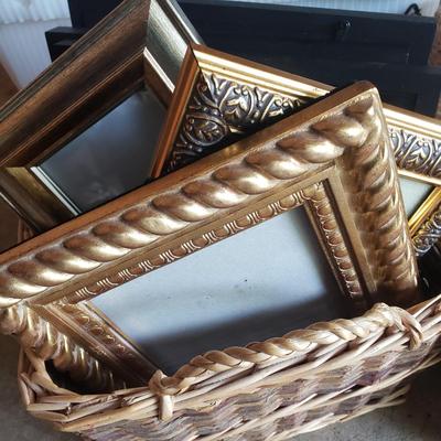 LOT 64G: Assorted Styles and Sizes of Frames; New and Vintage in Baskets