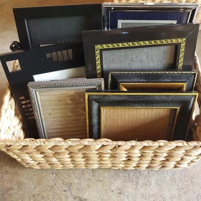 LOT 64G: Assorted Styles and Sizes of Frames; New and Vintage in Baskets