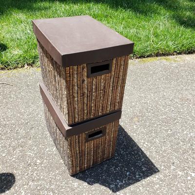 LOT 70G: Home Decor and Organization; Vintage Jewlery Boxes, Brass Lamp, Candleholders, and More