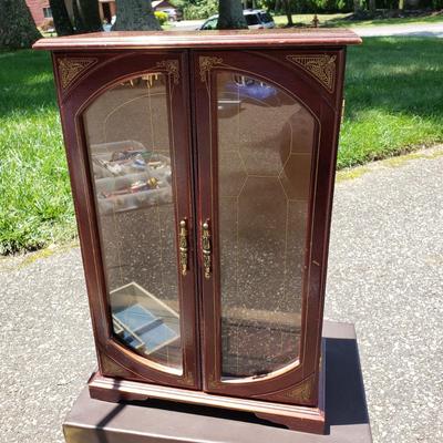 LOT 70G: Home Decor and Organization; Vintage Jewlery Boxes, Brass Lamp, Candleholders, and More