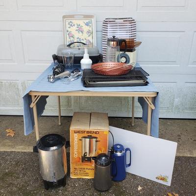 LOT 73G: Kitchenware Assortment; Royal Doulton, Pyrex, Farberware, Cuisinart, Corningware, and More