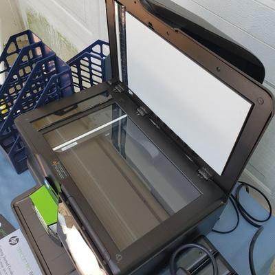 LOT 74G: Office Equipment; P-Touch Labeler, HP Office Jet Printer, Desk Organization, and More