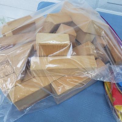 LOT 77G: Toy Collection; Vintage Fisher-Price Tea Set, Building Blocks, Spider Man Operation, and More