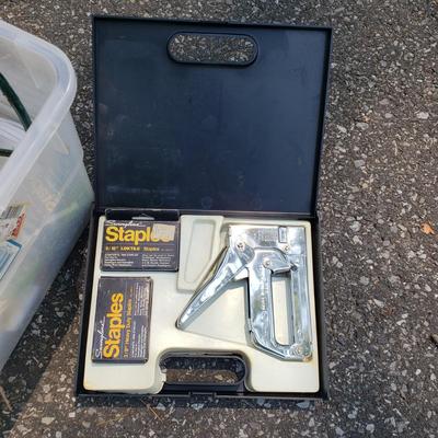 LOT 78G: Assortment of Tools and Accessories; Dremel, Black&Decker Drill, Swingline Staple Gun, and More