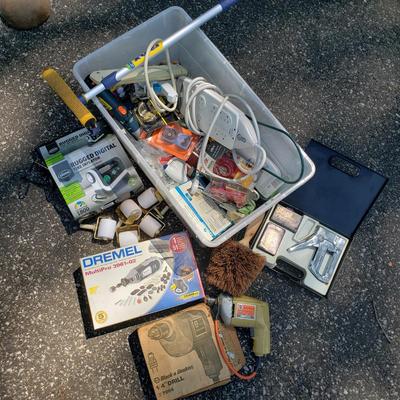 LOT 78G: Assortment of Tools and Accessories; Dremel, Black&Decker Drill, Swingline Staple Gun, and More