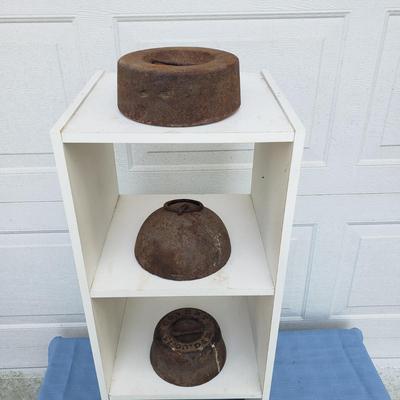 LOT 80G: Set of 3 Antique Horse Tether Weights