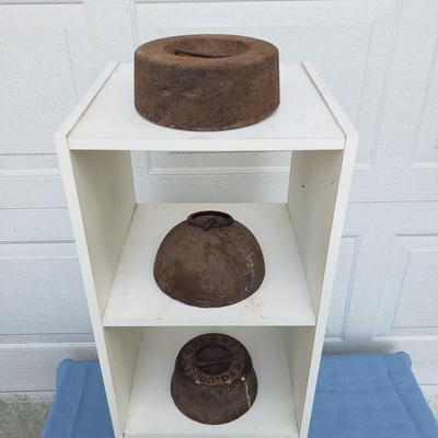 LOT 80G: Set of 3 Antique Horse Tether Weights