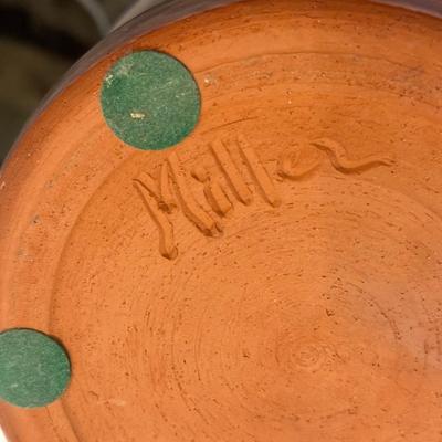LOT 101F: Three Glazed Pottery Pieces - 2 Signed